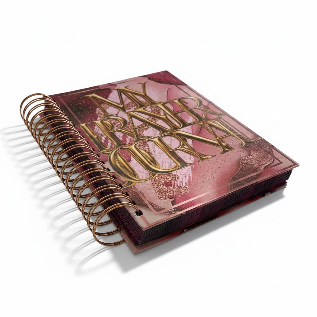 Beautiful Christian Prayer Journal – Burgundy & Gold Faith Journal for Daily Prayer
